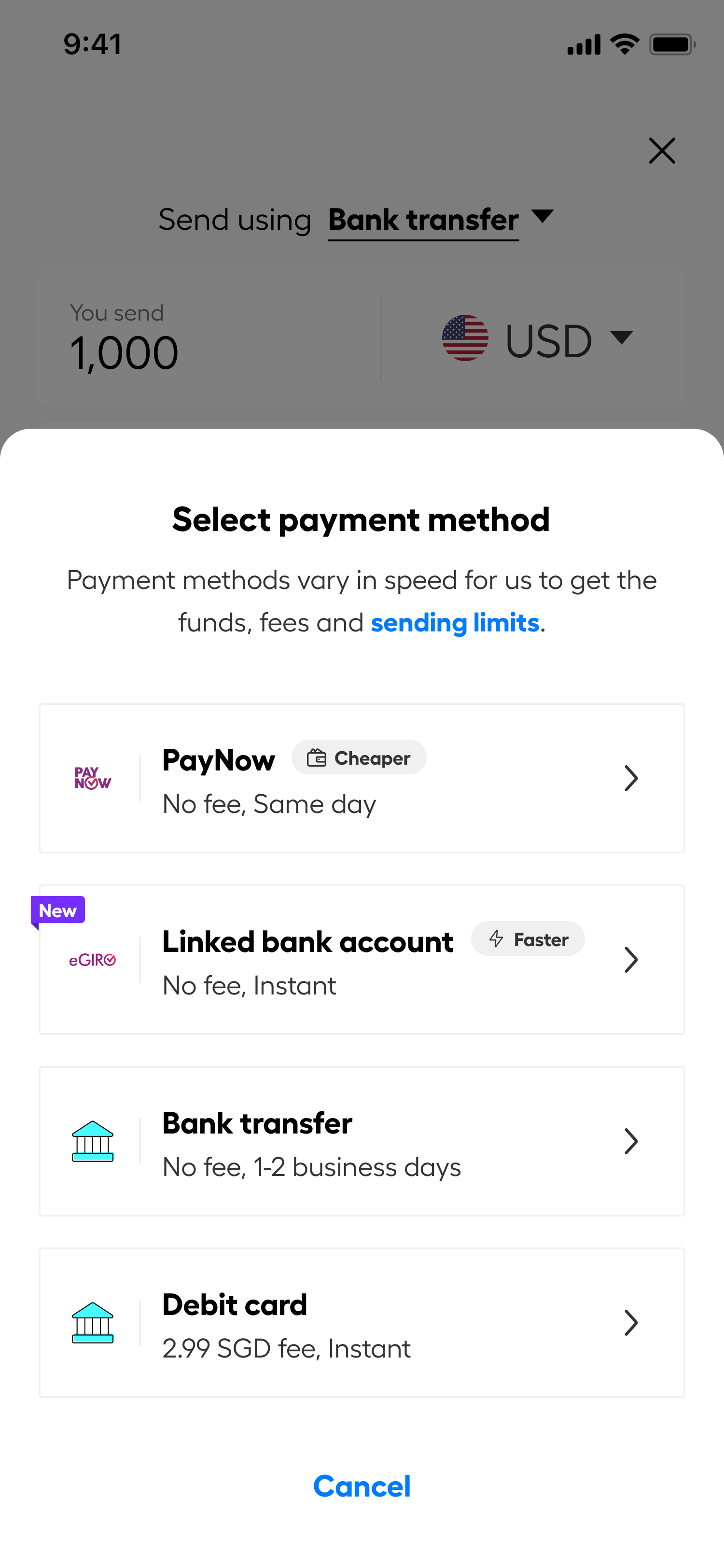 link bank account payment method
