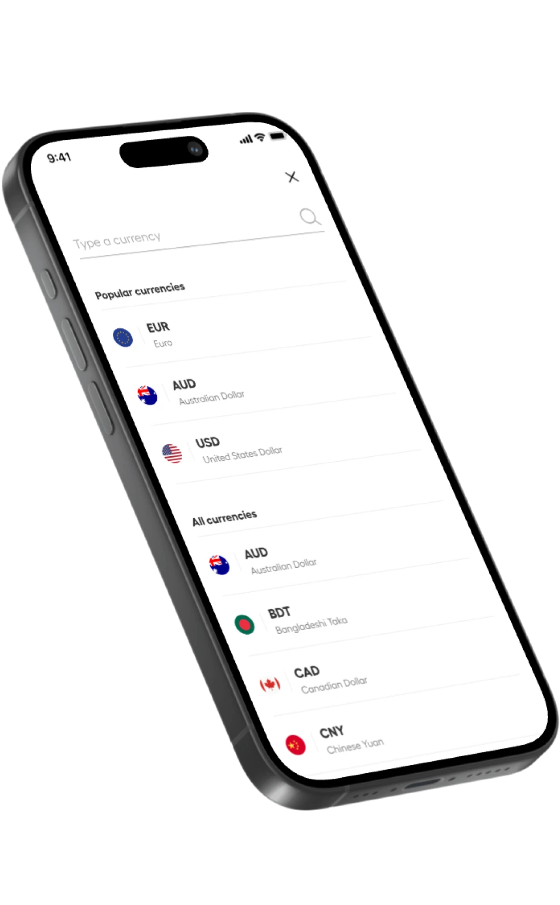 Instarem IN currency list