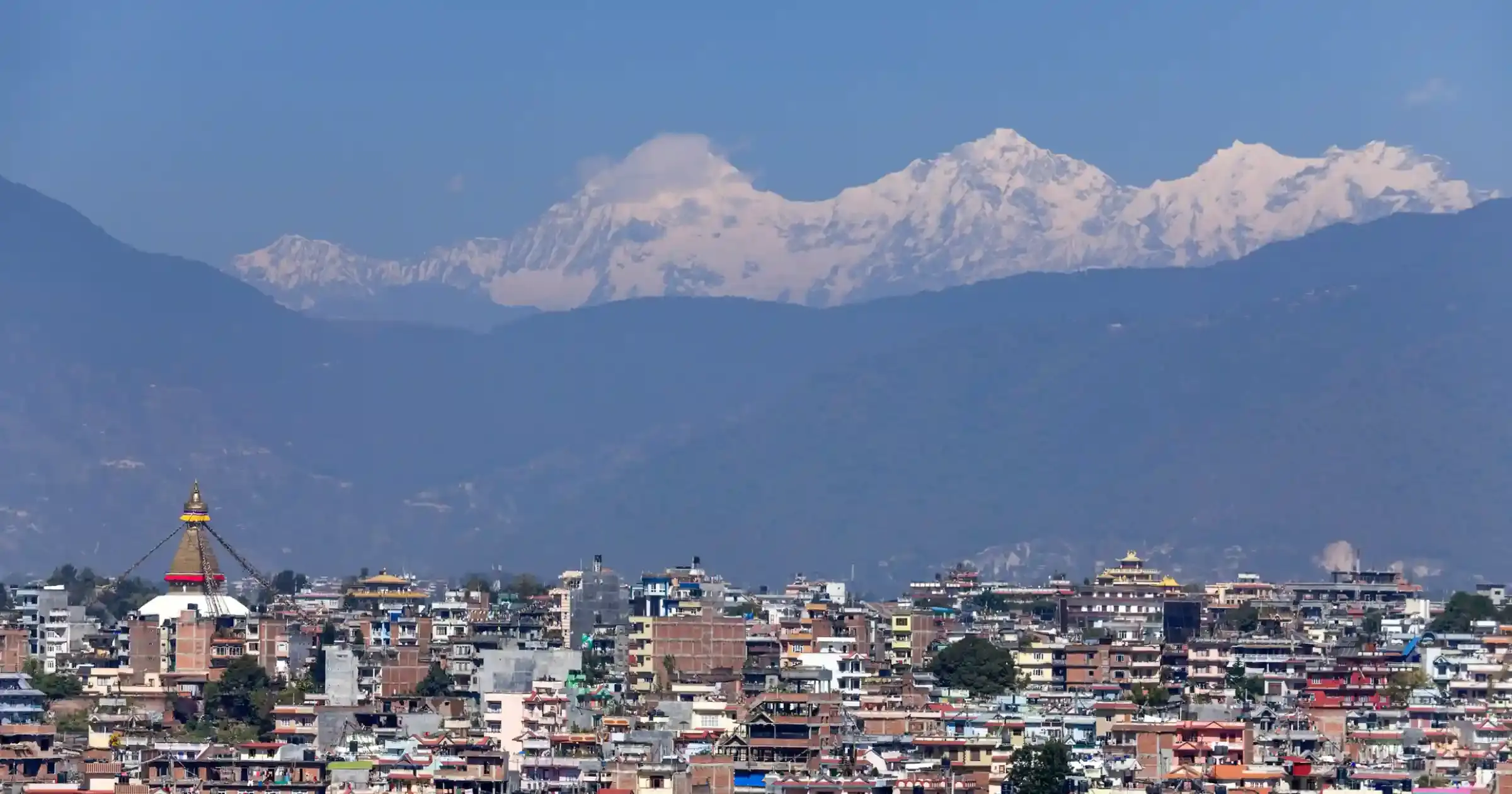nepal with moutains