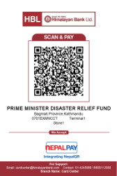 Official Disaster Relief Appeal QR code